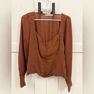 Abercrombie & Fitch Brown Blouse